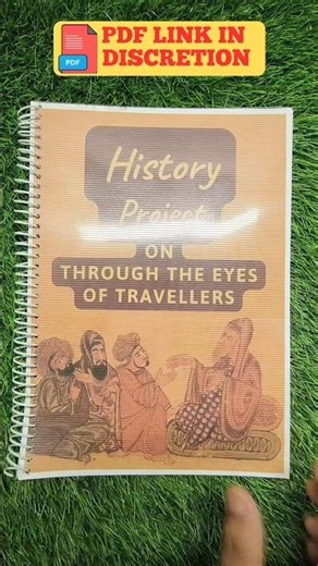 History Project On Through the Eyes of Travellers Class 12th #diy #project #class12