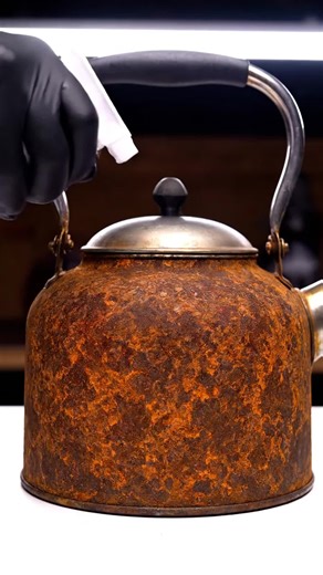 Neon Purple Foam Magic on Vintage Kettle