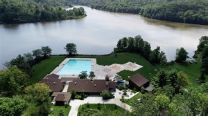An aerial view of two eastern state parks