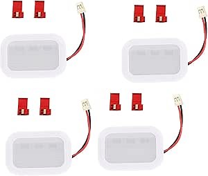 W11683243 LED Module Service Fits Whirlpool Kenmore Maytag Amana Refrigerators Led Light Module Replacement W10610289 W10660728 W10695459 W10843353 W10843846 (Four sets of)