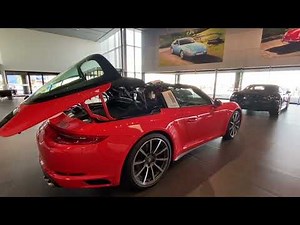 Targa top operation on a Porsche 911 (991 Gen)