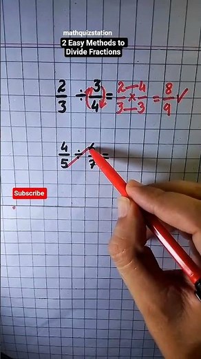 Easy Methods to Divide Fractions 🤯 | Fraction Division Made Simple! #maths #mathstricks #fractions