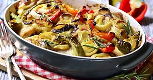 Recette Cuisses de poulet et légumes rôtis au four (facile, rapide)