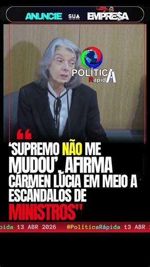 🚨 RECADO DADO: "O SUPREMO NÃO ME MUDOU", AFIRMA CÁRMEN LÚCIA EM SÃO PAULO! ⚖️🏛️📜