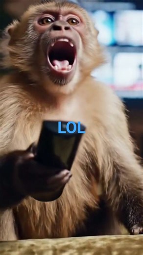 Excited Monkey with Remote Control