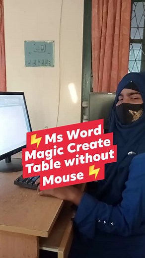 7.9K views · 137 reactions | ⚡Ms Word Magic Create Table without Mouse ⚡ #words #msword #computers | Tareq Tech Tutorial | Facebook