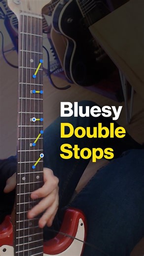 Andres Aguero on Instagram: "This was one of your favorite solos last year, so I figured it was worth bringing it back.⁣ ⁣ The reason it works is simple: the licks follow the chords.⁣ ⁣ Instead of running one scale over everything, I’m outlining each dominant chord with double stops (A7, D7, E7), then adding grit with the composite blues scale.⁣ ⁣ That’s what makes the phrases sound connected instead of random.⁣ ⁣ Backing track: Guitare Improvisation – Blues Shuffle in La (YouTube)⁣ ⁣ Should I p