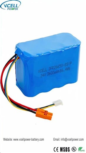 🔋 Vcell 24v 3600mAh LiFePO4 battery, 2500+ times cycle life, built to last #24vbattery