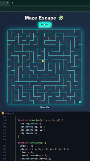 I Created This Maze Game in JavaScript 😳 | Source Code Included
