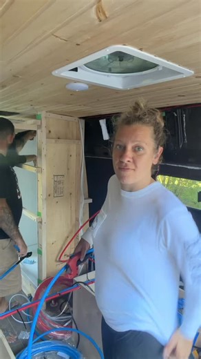 27K views · 5.2K reactions | We’re nearly finished with the plumbing system, heater, and water setup in our van. Most of the installation is complete, and everything is coming together smoothly #vanlifebuild #marriage #deaf #asl #vanlife | The Vich’s Fam | Facebook