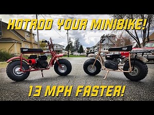 HOTROD Your Coleman Mini Bike! 13 MPH Speed Gain!