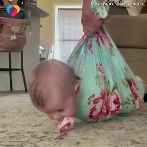 This baby pulled a "Mission: Impossible" stunt to get her pacifier – and it was adorable. | The Uplift