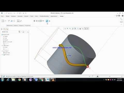 Project Sketch Profile on Part Creo Parametric