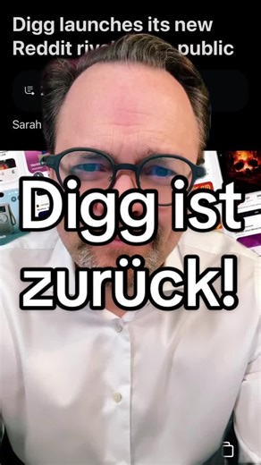 Reddit hat ein Problem, denn Digg ist zurück. #Digg ist zurück 🚀 Der Web-2.0-Klassiker startet eine öffentliche Open-Beta als #Reddit Rivale, geführt von Gründer Kevin Rose zusammen mit Reddit-Mitgründer Alexis Ohanian. So funktioniert’s 🧭 Wie bei Reddit gibt’s Website und App mit Communities, Feeds, Posts, Kommentaren und Upvotes, die hier „diggs“ heißen. Warum jetzt? 🤖 Digg setzt auf #AI, um Chaos und Toxicity zu reduzieren und Plattformen vor Bot-Armeen zu schützen, ohne Nutzer in harte KY