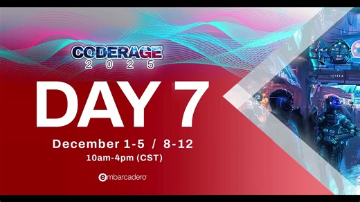 CodeRage 2025 is one of the year’s most highly anticipated online conferences on software development! Extending beyond Delphi and C Builder, CodeRage 2025 includes sessions on data security, UI / UX design, computational mathematics, AI and AI tools, and much more. Join thousands of software developers for an unmissable selection of expert talks and live Q&A over 8 full days of CodeRage, tackling the hottest topics in the industry today!! | RAD Studio