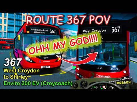 Roblox Croydon London Bus Simulator Route 367 Bus POV Timelapse Enviro 200 EV Croycoach