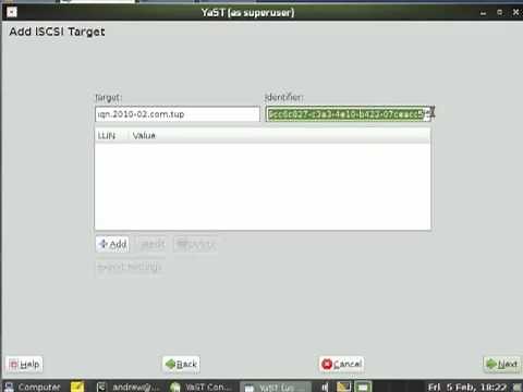 Linux Configure an iSCSI Target