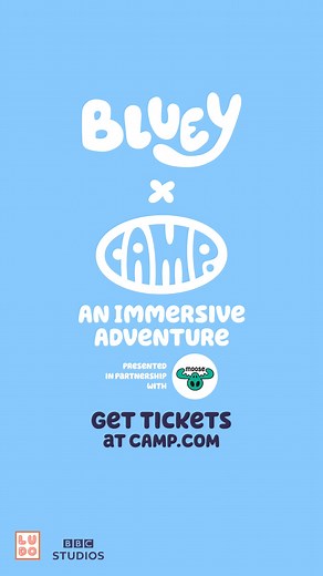 Bluey x CAMP is now in New York City at CAMP 5th Ave! CAMPers will step through our Magic Door and into Bluey’s house to explore, laugh, and play Bluey’s favorite games – for real life. | Camp Stores