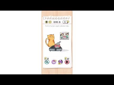"Tom is hungry again please help" Brain Test Level 25 Quick Guide