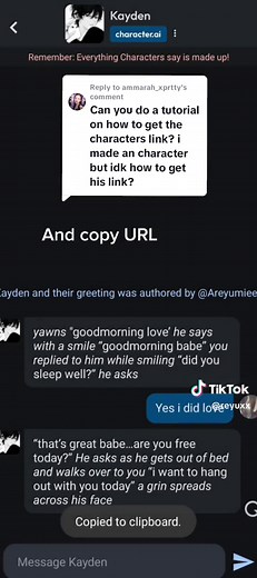 Tutorial on How to Get Your Character's Link