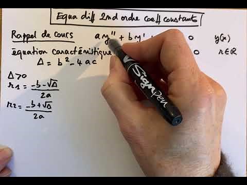 Equa diff du 2ème ordre à coefficient constants : méthode et 4 exemples de résolution. ay''+by'+cy=0