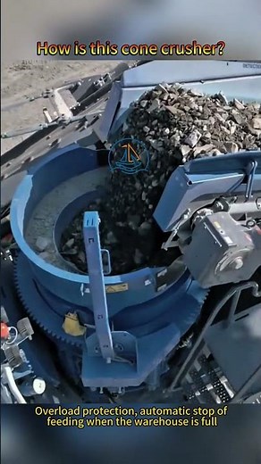 Smart cone crusher with integrated overload protection! #machine #cone #sand #stone #crusher