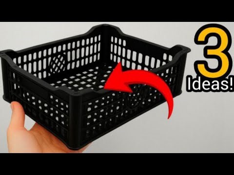 3 ideas with plastic boxes, turn a plastic box into a beautiful piece of interior design! 😍♻️