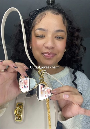 Adorable Bag Charm with Mirror for Stylish Accessories