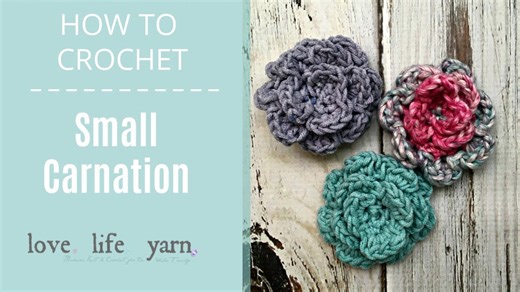 Create a Beautiful Crocheted Carnation in Minutes Part 1
