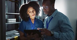 Information technology, coding and programmer for network, software development