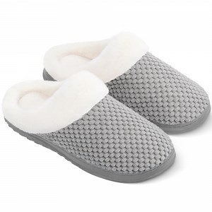 Bergman Kelly USA Women's Scuff Clog Coral Fleece Memory Foam Slippers Indoor / Outdoor House Shoes (Bubbles Collection)