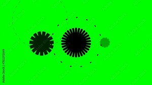 Flat 2D festive bursts green screen, emphasis web decoration fireworks effect with simple shapes and black repeated lines