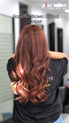 Pixc Salon | Hair & Beauty on Instagram: "Soft, rich & effortlessly classy 🤎✨ Hazelnut Brown Global Color for a natural shine, seamless coverage, and a luxe finish that never goes out of style. Perfect for everyday elegance with a touch of warmth. 📍 Get your colour done by experts at PiXC Salon 📞 JP Nagar: 7483683571 📞 Vidhyaranyapura: 9591570297 #hazelnutbrown #globalhaircolor #pixcsalon #haircolorlove #naturallookinghair salonbengaluru lorealprofessional hairtransformation brownhairgoals p