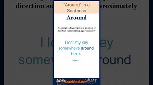 Around meaning Around in a Sentence Most common words in English shorts