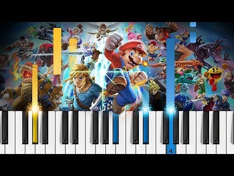 Super Smash Bros. Ultimate - Main Theme - EASY Piano Tutorial
