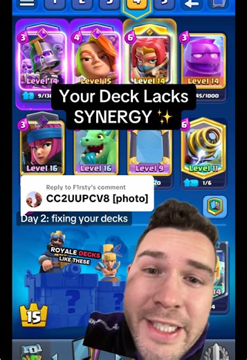Replying to @F1rsty ONE change can fix your deck #clashroyale #clashroyalememes