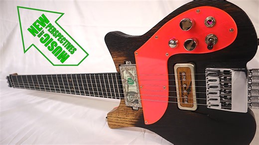 From Scrap to Strings: Headless Guitar Made Entirely From Reclaimed Wood!