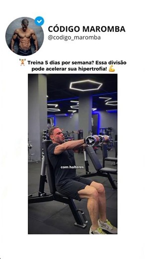 🏋️ A Melhor Divisão de Treino Para Quem Treina 5 Dias Por Semana! 💪#shorts
