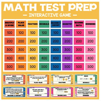 5th Grade Math Test Prep Game | Interactive Review with Game Board