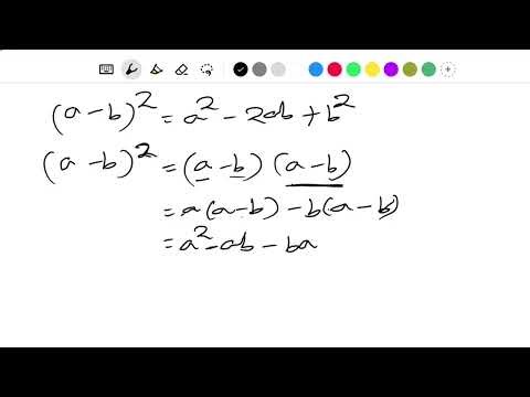 (a-b)2= a2 - 2ab+ b2