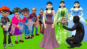 99K views · 1.8K reactions | Scary Teacher 3D vs Squid Game Wedding Dress-up Squid Girl Beauty or Error 5 Times Challenge #comedy #animation #funny | Pr Tom | Facebook