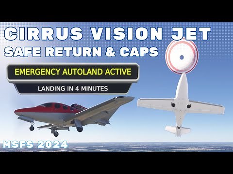MSFS Cirrus Vision Jet - Emergency Autoland & Parachute