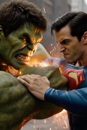 Superman vs Hulk fighting ☠️🔥 #youtubecreators #marvel #hulk #avengers #superman#shorts