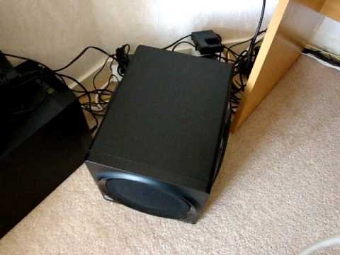 Creative Gigaworks T3 vs Logitech Z-2300 Subwoofer Bass Test excursion
