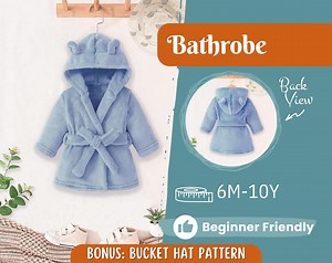 Bathrobe Sewing Pattern for Kids, Hooded Bathrobe, Kids Pattern, PDF Pattern, Beginner Pattern, Sewing Pattern Toddlers, Teddy Bathrobe - Etsy