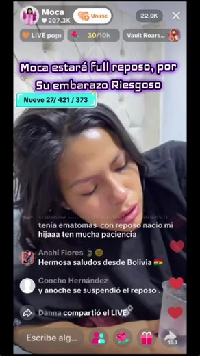 Moca en Reposo por Embarazo Riesgoso