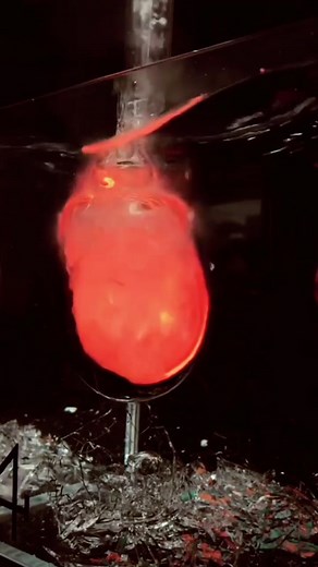 Mesmerizing Glassblowing Process: Hot Glass Meeting Cold Water