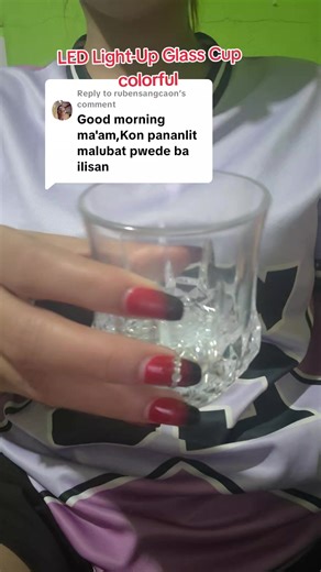 Replying to @rubensangcaon pwede ra palitan og battery LED Light-Up Glass Cup colorful #ledlightglass