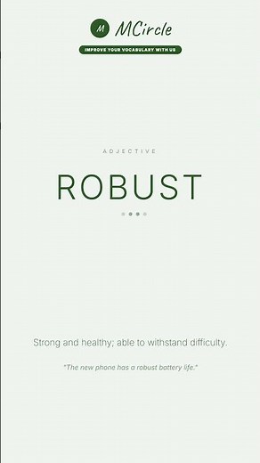 Learn English: What is Robust? | Vocabulary Shorts