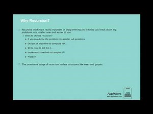 Why do we need recursion?